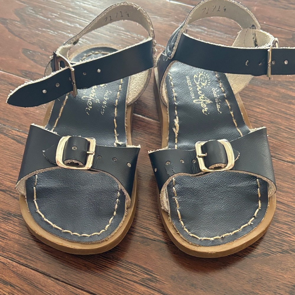 Sun San Navy Blue Buckle Strap Sandals